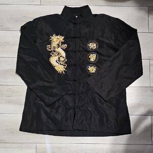 Men's Black Embroidered Jacket